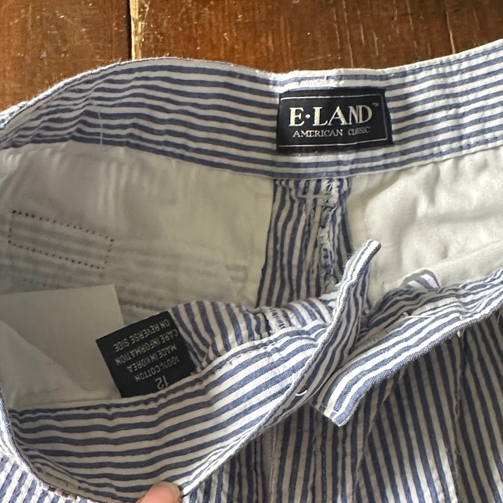 Blue and White Striped pants